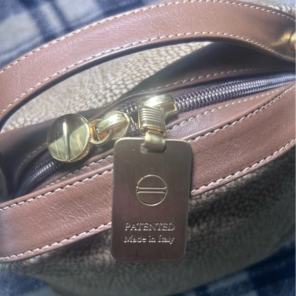 Italian Borbonese Redwall Brown Suede Top Handle Mini Satchel Bag - Excellent - Picture 8 of 15